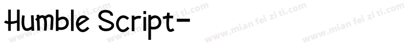 Humble Script字体转换